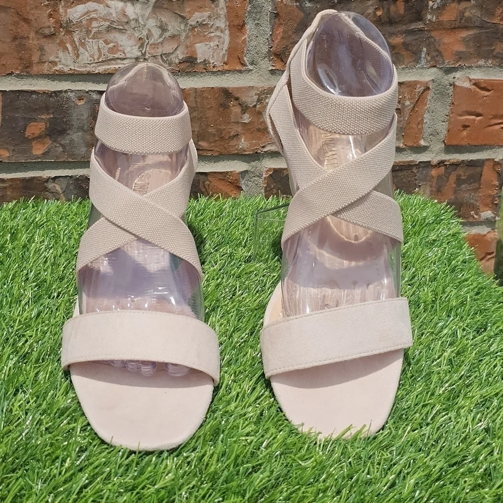 Dream Pairs Tan Open Toe Platform Wedge Sandals Women's Size 8.5 - Picture 1 of 8